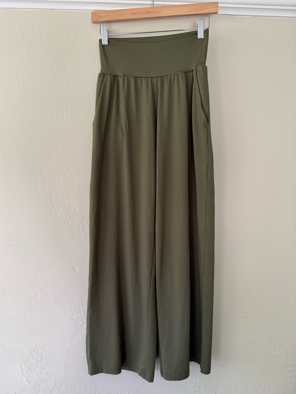Olive Boho High-Waisted Pants